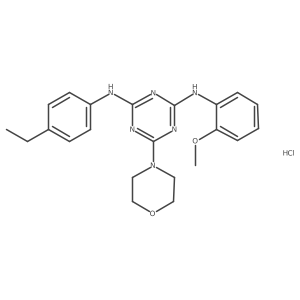 N2-(4-ethylphenyl)-N4-(2-methoxyphenyl)-6-morpholino-1,3,5-triazine-2,4-diamine hydrochloride Structure