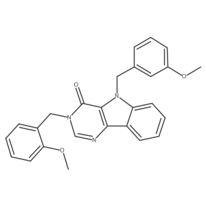 3-(2-methoxybenzyl)-5-(3-methoxybenzyl)-3H-pyrimido[5,4-b]indol-4(5H)-one结构式
