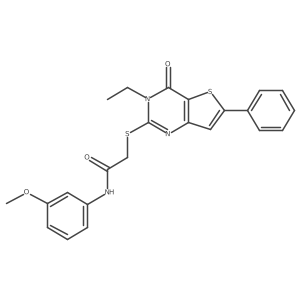 2-({3-ethyl-4-oxo-6-phenyl-3H,4H-thieno[3,2-d]pyrimidin-2-yl}sulfanyl)-N-(3-methoxyphenyl)acetamide Structure