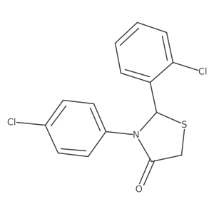 2-(2-Chlorophenyl)-3-(4-chlorophenyl)-4-thiazolidinone Structure