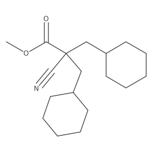 Methyl 2-cyano-3-cyclohexyl-2-(cyclohexylmethyl)propanoate结构式