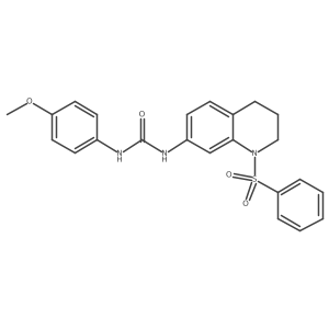 1-(4-Methoxyphenyl)-3-(1-(phenylsulfonyl)-1,2,3,4-tetrahydroquinolin-7-yl)urea Structure