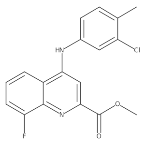 Methyl 4-[(3-chloro-4-methylphenyl)amino]-8-fluoroquinoline-2-carboxylate结构式