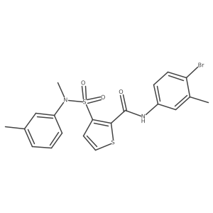 N-(4-bromo-3-methylphenyl)-3-[methyl(3-methylphenyl)sulfamoyl]thiophene-2-carboxamide结构式