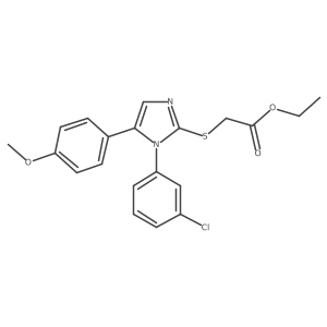 ethyl 2-((1-(3-chlorophenyl)-5-(4-methoxyphenyl)-1H-imidazol-2-yl)thio)acetate结构式