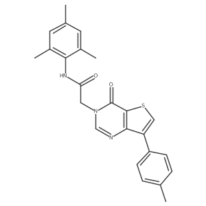 N-mesityl-2-[7-(4-methylphenyl)-4-oxothieno[3,2-d]pyrimidin-3(4H)-yl]acetamide结构式