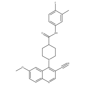 1-(3-cyano-6-methoxyquinolin-4-yl)-N-(4-fluoro-3-methylphenyl)piperidine-4-carboxamide Structure