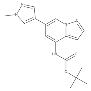Tert-butyl (6-(1-methyl-1H-pyrazol-4-yl)pyrazolo[1,5-a]pyridin-4-yl)carbamate Structure