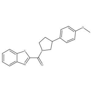 Benzo[d]thiazol-2-yl(3-(4-methoxyphenyl)pyrrolidin-1-yl)methanone Structure