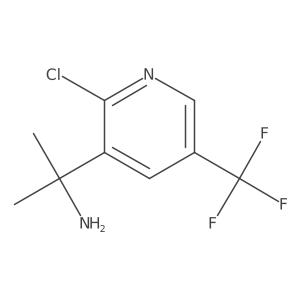 2-[2-Chloro-5-(trifluoromethyl)pyridin-3-yl]propan-2-amine结构式
