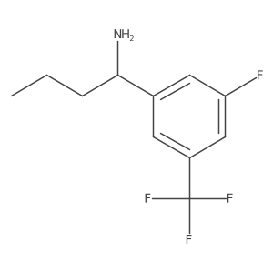(S)-1-(3-Fluoro-5-(trifluoromethyl)phenyl)butan-1-amine结构式