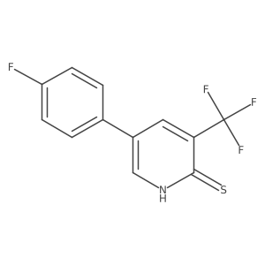 5-(4-Fluorophenyl)-3-(trifluoromethyl)pyridine-2-thiol Structure