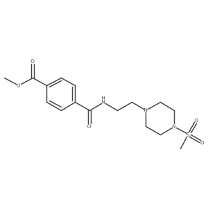 Methyl 4-((2-(4-(methylsulfonyl)piperazin-1-yl)ethyl)carbamoyl)benzoate Structure