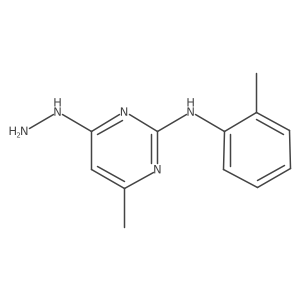 4-hydrazinyl-6-methyl-N-(2-methylphenyl)pyrimidin-2-amine结构式