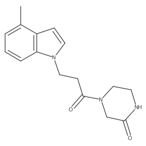 4-[3-(4-methyl-1H-indol-1-yl)propanoyl]piperazin-2-one Structure