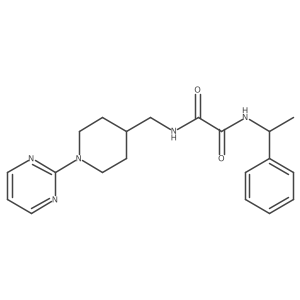 N1-(1-phenylethyl)-N2-((1-(pyrimidin-2-yl)piperidin-4-yl)methyl)oxalamide结构式