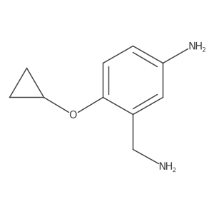 3-(Aminomethyl)-4-cyclopropoxyaniline结构式