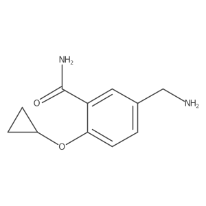 5-(Aminomethyl)-2-cyclopropoxybenzamide结构式