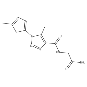 N-(2-amino-2-oxoethyl)-5-methyl-1-(5-methylthiazol-2-yl)-1H-1,2,3-triazole-4-carboxamide Structure