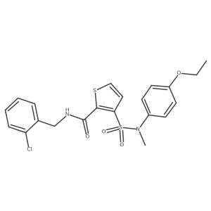 N-(2-chlorobenzyl)-3-[(4-ethoxyphenyl)(methyl)sulfamoyl]thiophene-2-carboxamide Structure