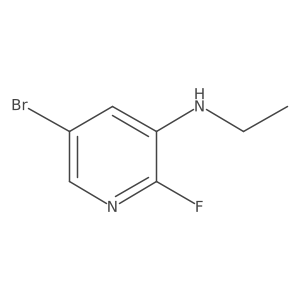 5-bromo-N-ethyl-2-fluoropyridin-3-amine结构式