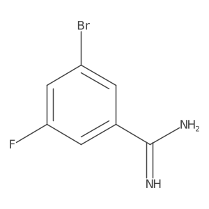 3-Bromo-5-fluorobenzenecarboximidamide结构式