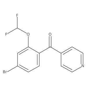 Methanone, [4-bromo-2-(difluoromethoxy)phenyl]-4-pyridinyl-结构式