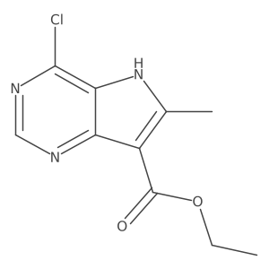ethyl 4-chloro-6-methyl-5H-pyrrolo[3,2-d]pyrimidine-7-carboxylate Structure
