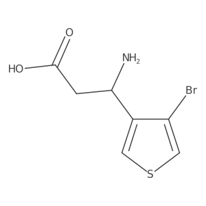 (3R)-3-amino-3-(4-bromothiophen-3-yl)propanoic acid结构式