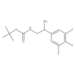 tert-butyl N-[2-amino-2-(3,4,5-trifluorophenyl)ethyl]carbamate Structure