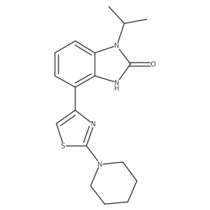 7-(2-piperidin-1-yl-1,3-thiazol-4-yl)-3-propan-2-yl-1H-benzimidazol-2-one结构式