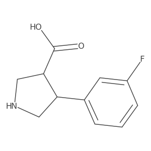 (3R,4S)-rel-4-(3-Fluorophenyl)pyrrolidine-3-carboxylic acid Structure