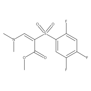 methyl (2Z)-3-(dimethylamino)-2-[(2,4,5-trifluorophenyl)sulfonyl]acrylate结构式