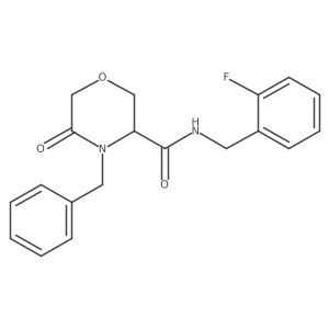 4-benzyl-N-(2-fluorobenzyl)-5-oxomorpholine-3-carboxamide Structure
