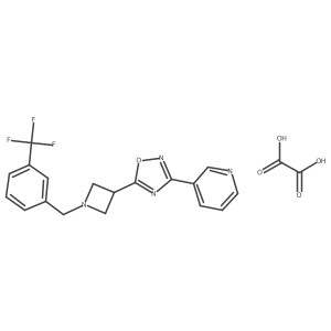 3-(Pyridin-3-yl)-5-(1-(3-(trifluoromethyl)benzyl)azetidin-3-yl)-1,2,4-oxadiazole oxalate Structure