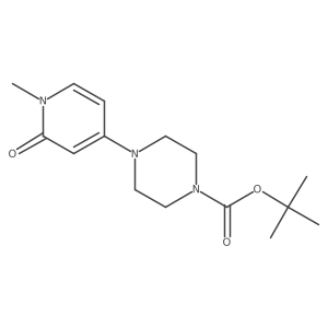 tert-Butyl 4-(1-methyl-2-oxo-1,2-dihydro-4-pyridinyl)-1-piperazinecarboxylate结构式