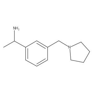 1-[3-(Pyrrolidin-1-ylmethyl)phenyl]ethanamine Structure