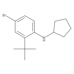 4-bromo-2-(tert-butyl)-N-cyclopentylaniline结构式