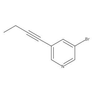 3-Bromo-5-(but-1-YN-1-YL)pyridine结构式
