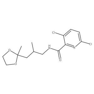 3,6-Dichloro-N-[2-methyl-3-(2-methyl-1,3-dioxolan-2-YL)propyl]pyridine-2-carboxamide Structure