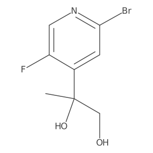 2-(2-Bromo-5-fluoro-pyridin-4-yl)-propane-1,2-diol Structure