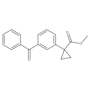 Cyclopropanecarboxylic acid, 1-(3-benzoylphenyl)-, methyl ester结构式