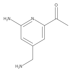 1-[6-Amino-4-(aminomethyl)pyridin-2-YL]ethanone结构式