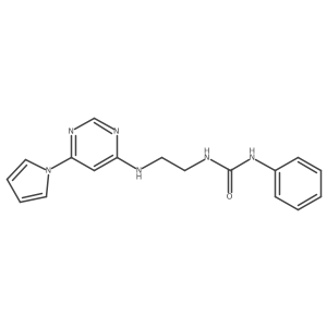 1-(2-((6-(1H-pyrrol-1-yl)pyrimidin-4-yl)amino)ethyl)-3-phenylurea Structure