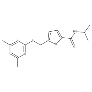5-{[(4,6-dimethylpyrimidin-2-yl)sulfanyl]methyl}-N-(propan-2-yl)furan-2-carboxamide Structure