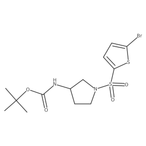 (S)-tert-butyl (1-((5-bromothiophen-2-yl)sulfonyl)pyrrolidin-3-yl)carbamate Structure
