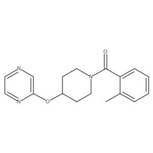 (4-(Pyrazin-2-yloxy)piperidin-1-yl)(o-tolyl)methanone结构式