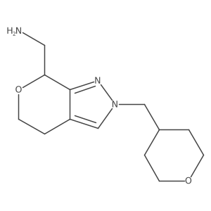 (2-((Tetrahydro-2H-pyran-4-yl)methyl)-2,4,5,7-tetrahydropyrano[3,4-c]pyrazol-7-yl)methanamine Structure