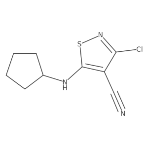 3-Chloro-5-(cyclopentylamino)-1,2-thiazole-4-carbonitrile结构式
