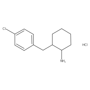 2-[(4-Chlorophenyl)methyl]cyclohexan-1-amine hydrochloride Structure